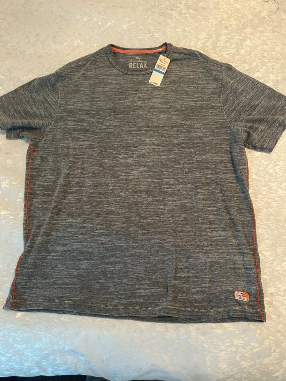 Tommy Bahana Sunday's Best Crew NWT Size XL Distressed Grey - Picture 5 of 5